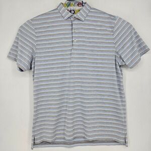 Johnnie O Polo Shirt Mens XL Short Sleeve Striped Surfer Colorful Casual‎